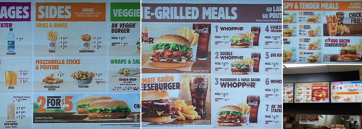 Burger King Menu