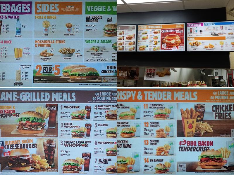 Burger King Menu