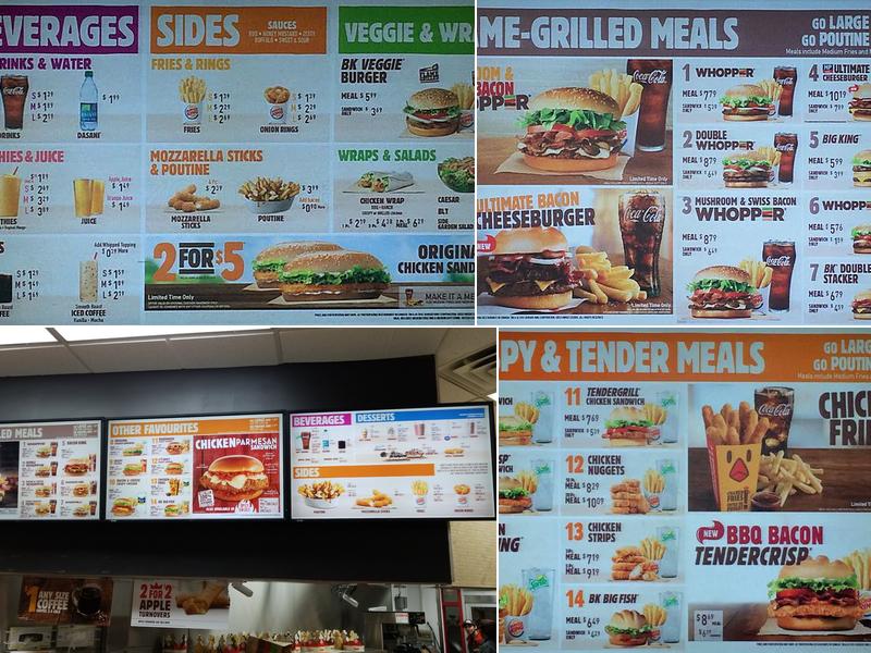 Burger King Menu