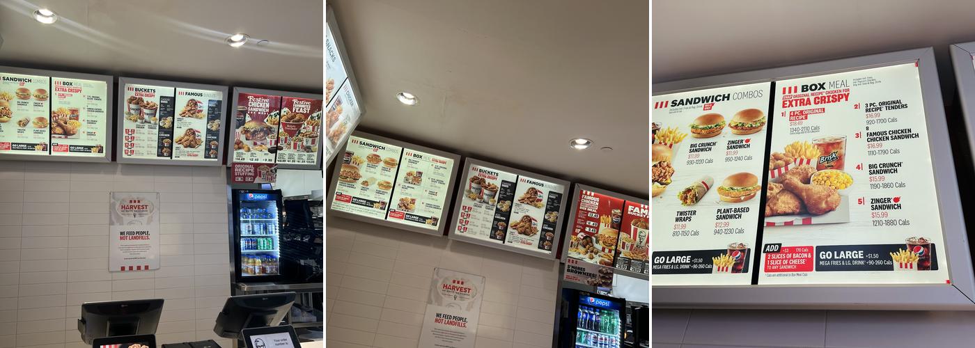 KFC Menu