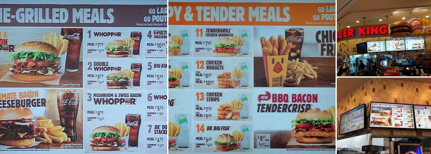 Burger King Menu