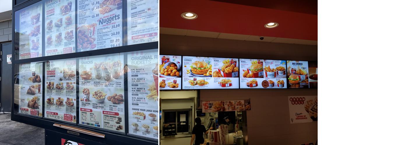 KFC Menu