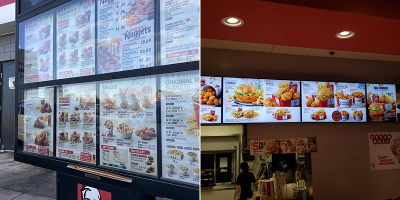 KFC Menu