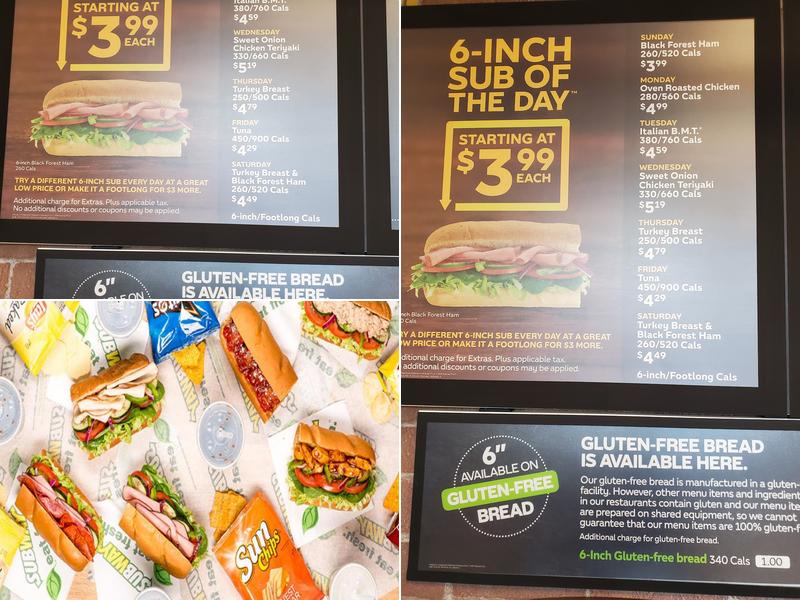 Subway Menu