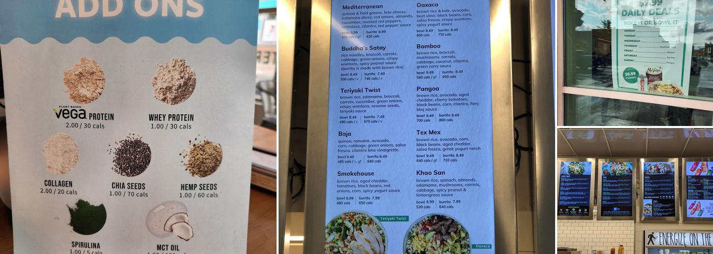 Freshii Menu