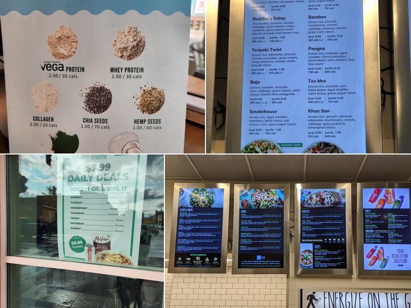 Freshii Menu