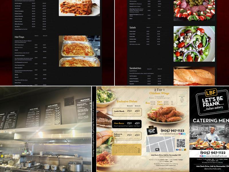 Let's Be Frank Italian Eatery Menu