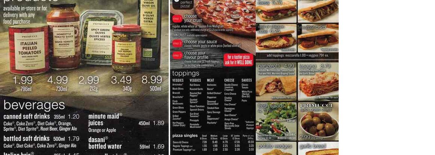 Pizza Nova Menu