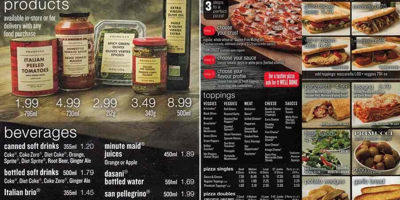 Pizza Nova Menu