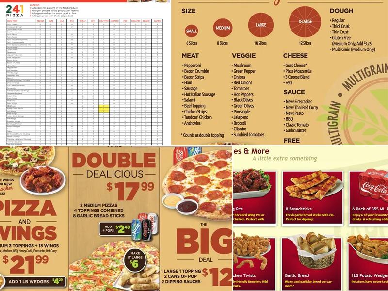 241 Pizza Menu