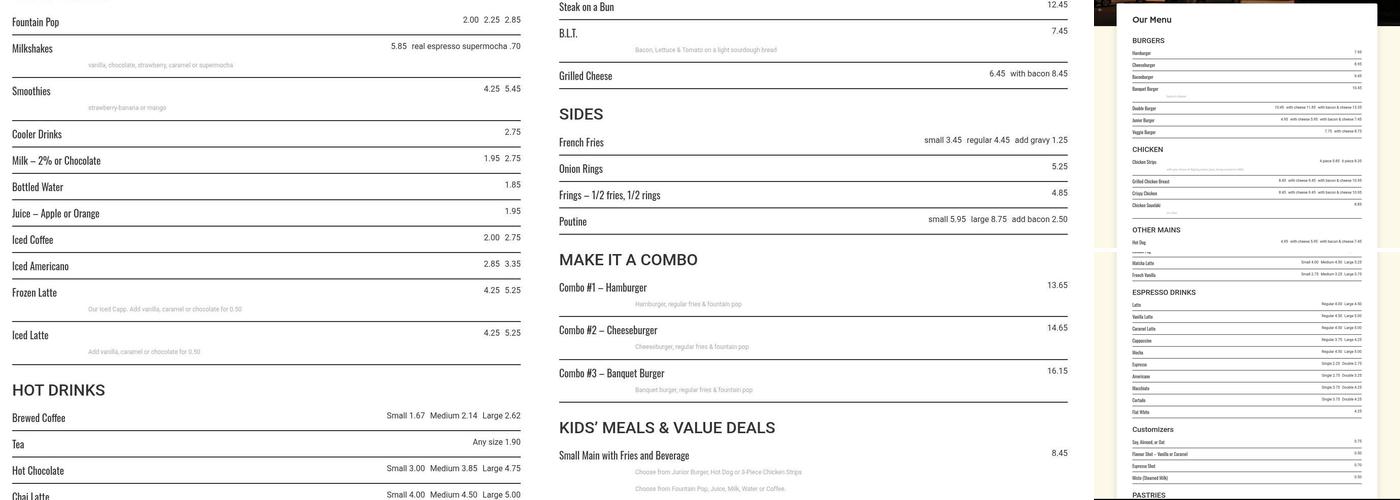 Superburger Menu
