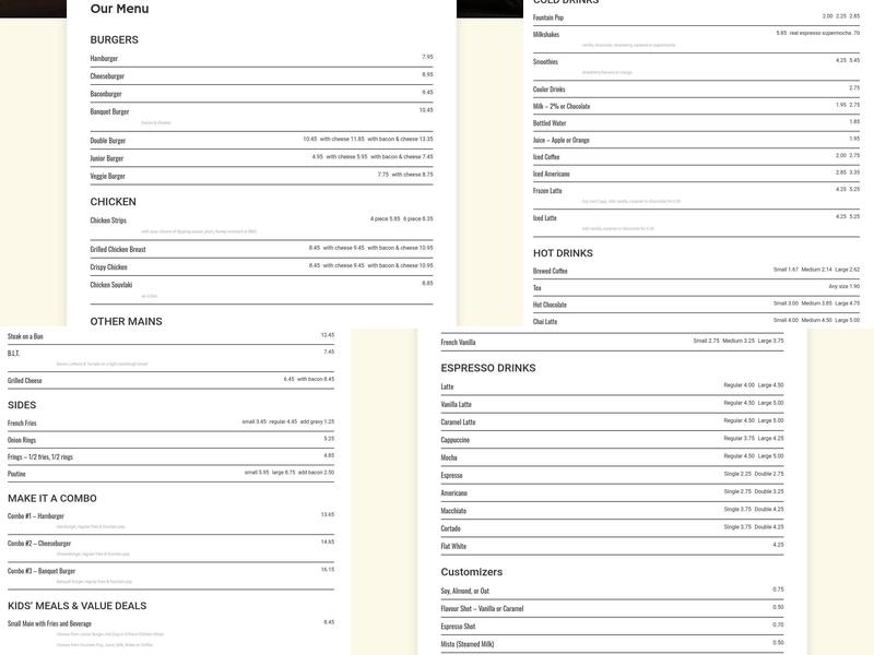 Superburger Menu