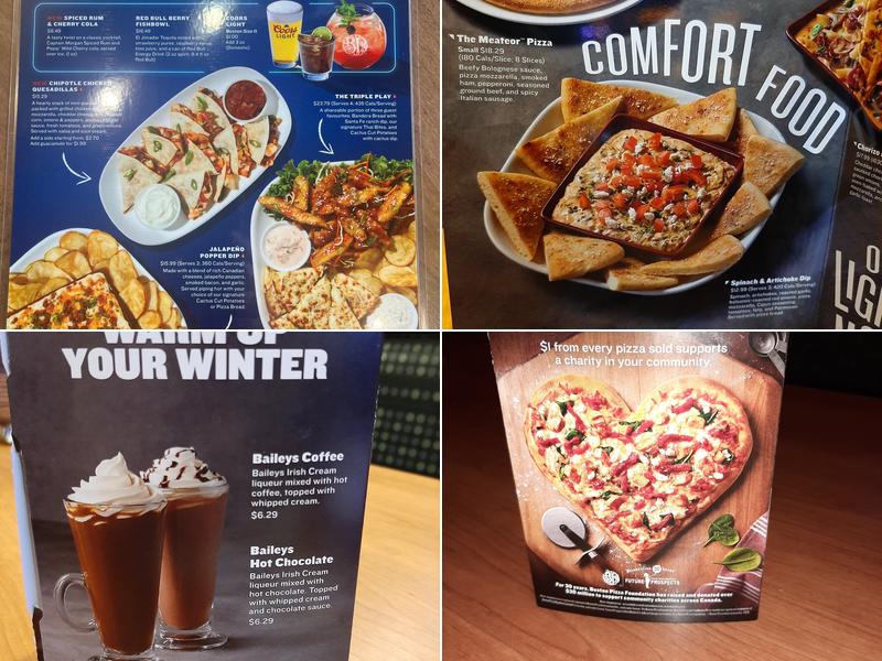Boston Pizza Menu