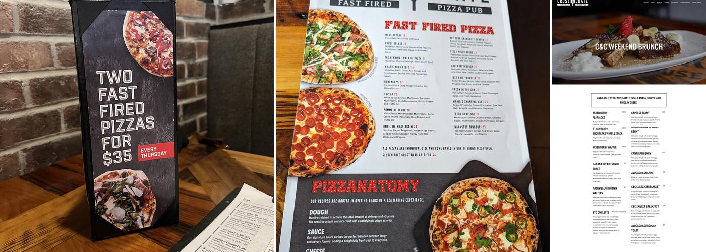 Crust & Crate Menu