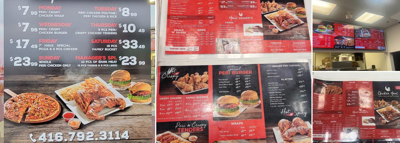 Chicken Haus Menu