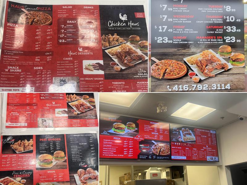 Chicken Haus Menu