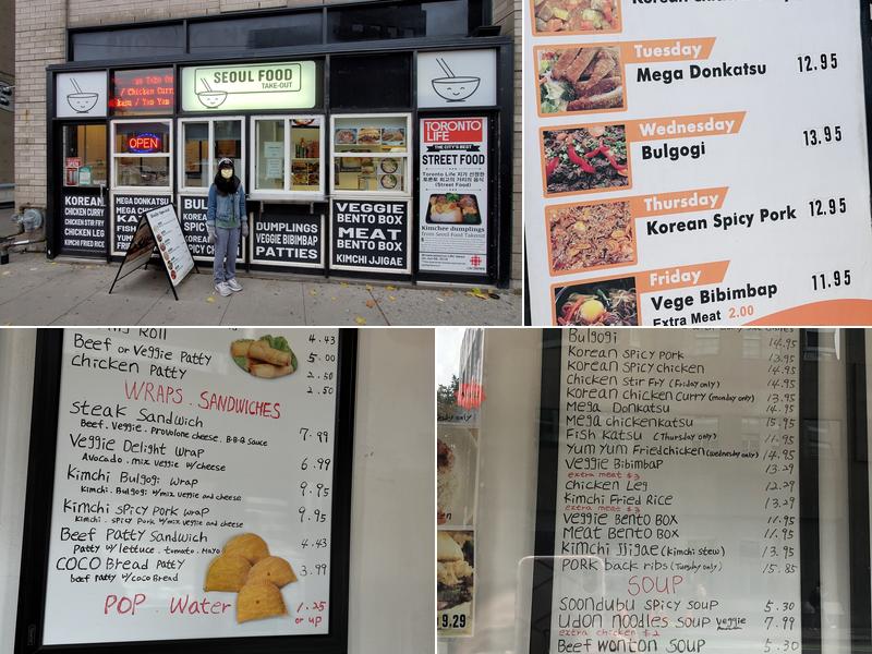 Seoul Food Take-Out Menu