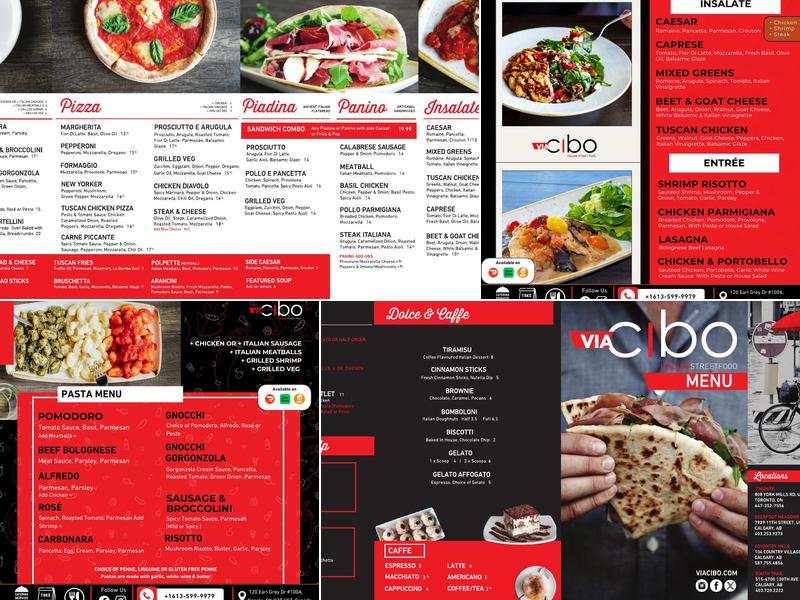 Via Cibo Menu