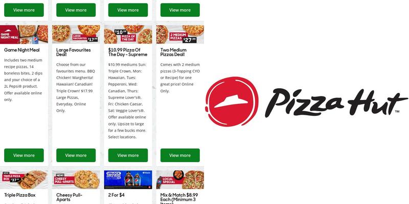 Pizza Hut Menu