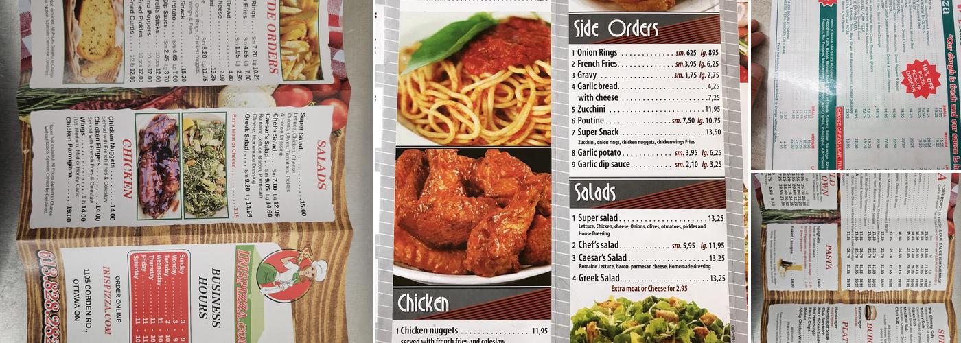 irispizza.com Menu