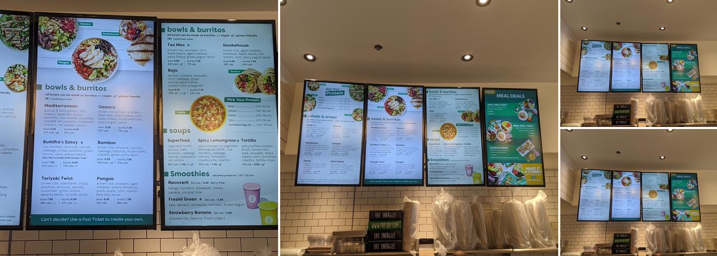 freshii Menu