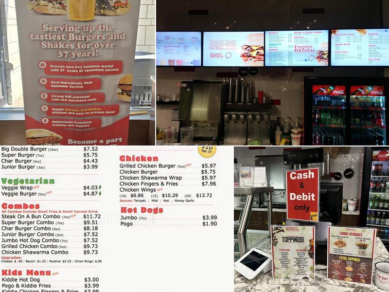 Burgers and Shakes Menu