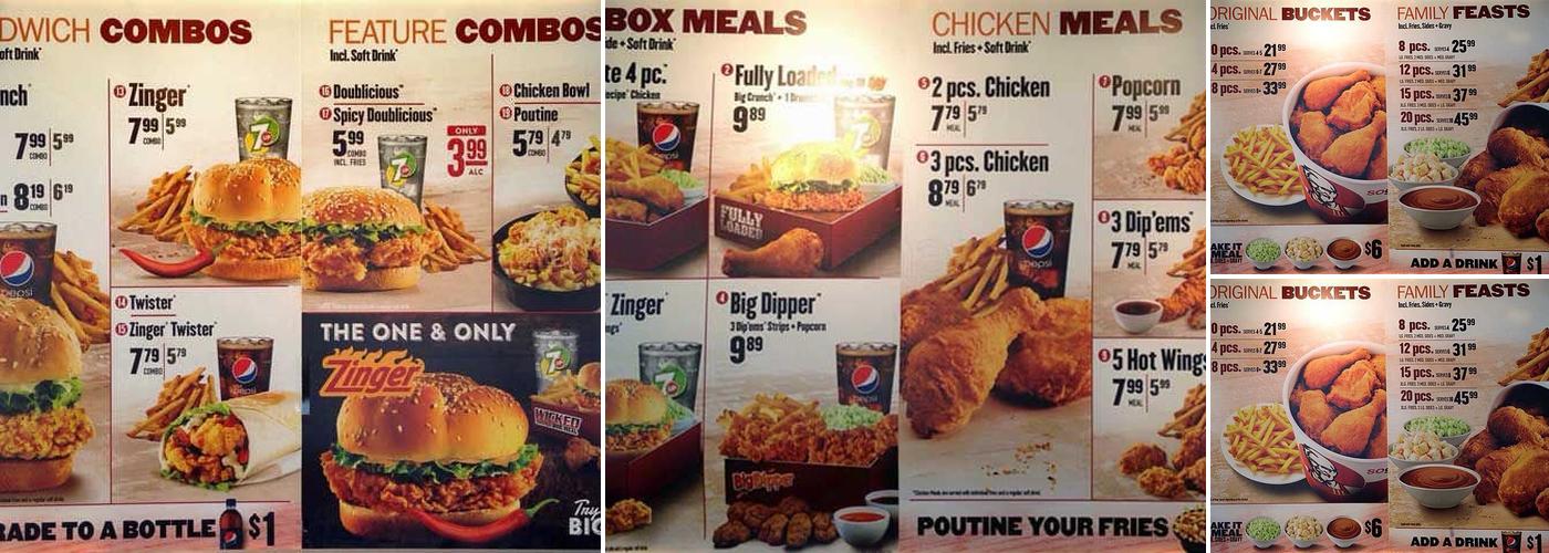 KFC Menu