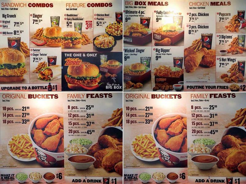 KFC Menu