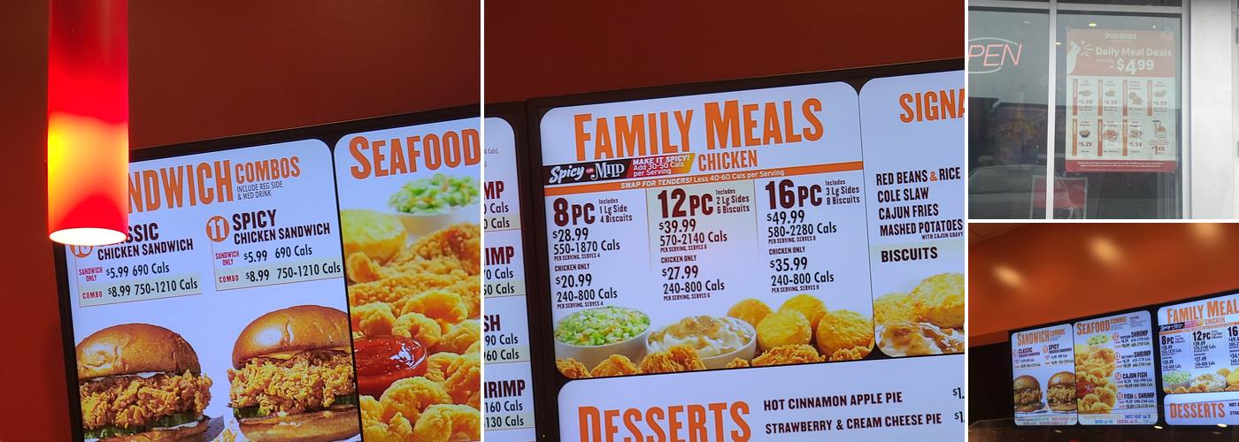 Popeyes Louisiana Kitchen Menu
