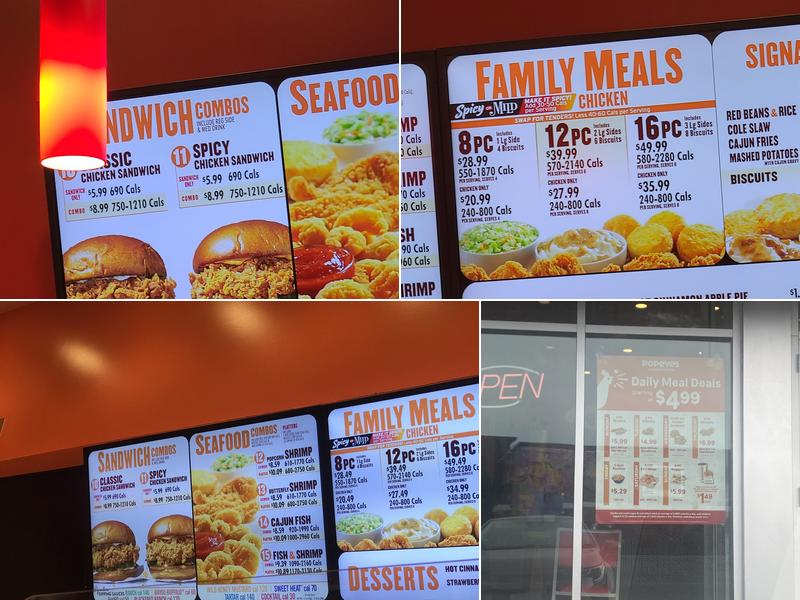 Popeyes Louisiana Kitchen Menu