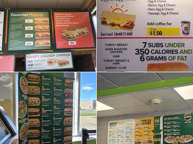 Subway Menu