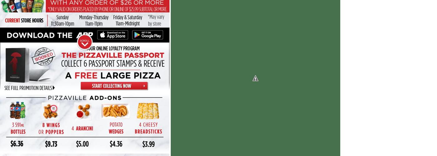 Pizzaville Menu