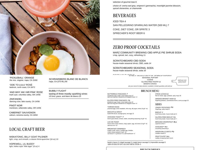 SCRATCHBOARD KITCHEN Menu