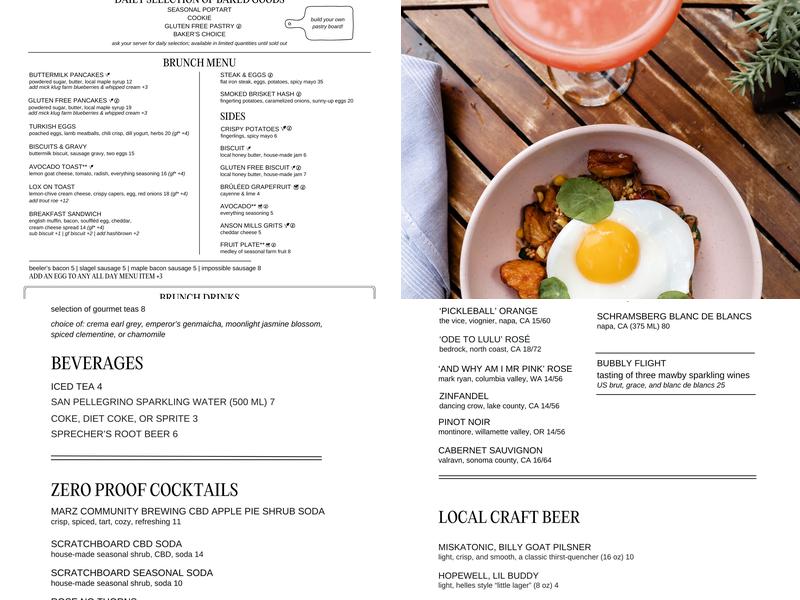 SCRATCHBOARD KITCHEN Menu