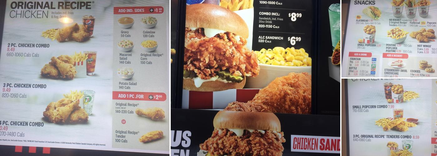 KFC Menu