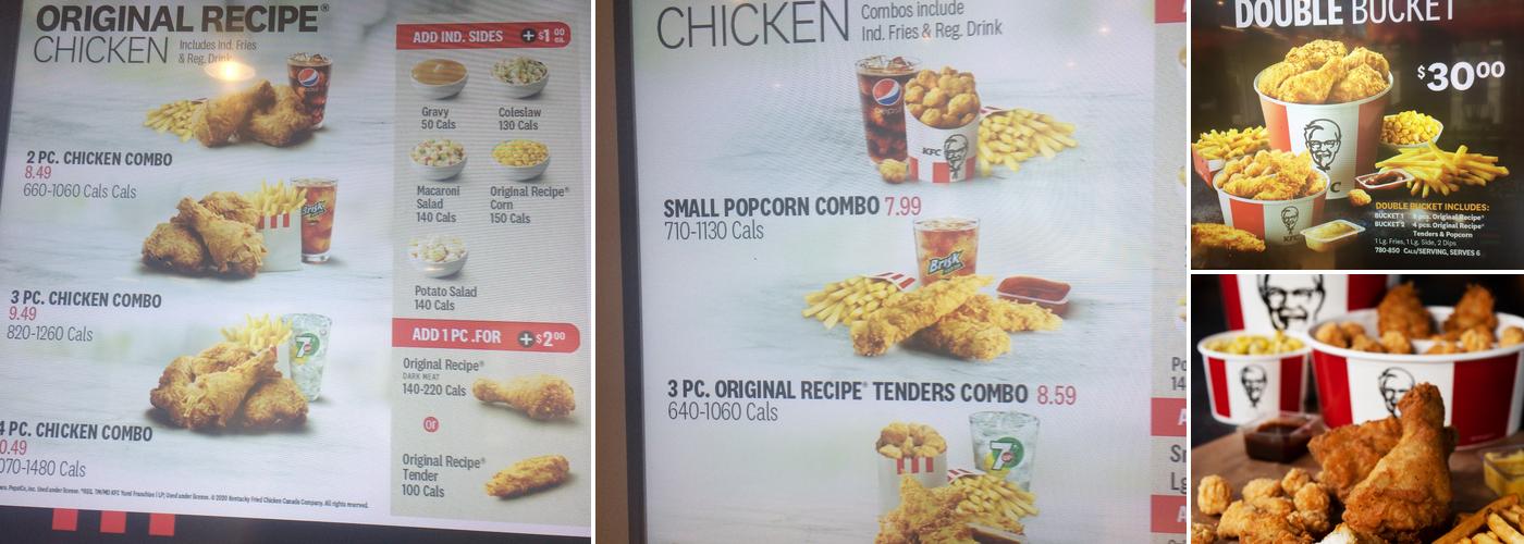 KFC Menu