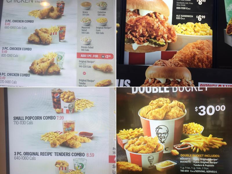 KFC Menu
