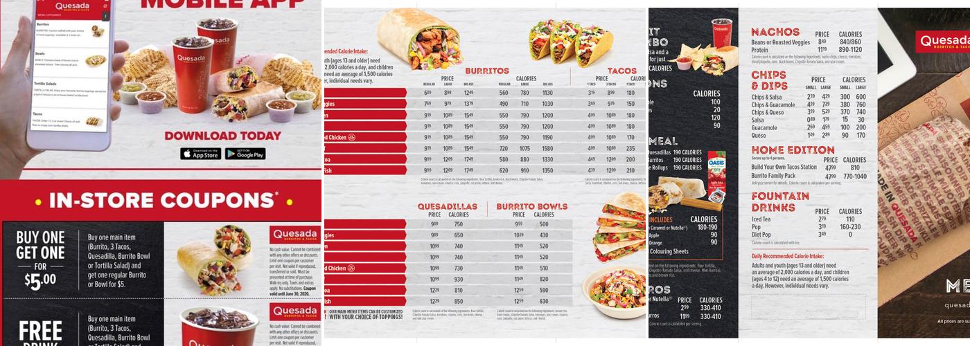 Quesada Burritos & Tacos Menu