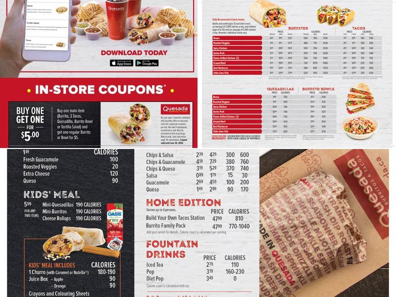 Quesada Burritos & Tacos Menu