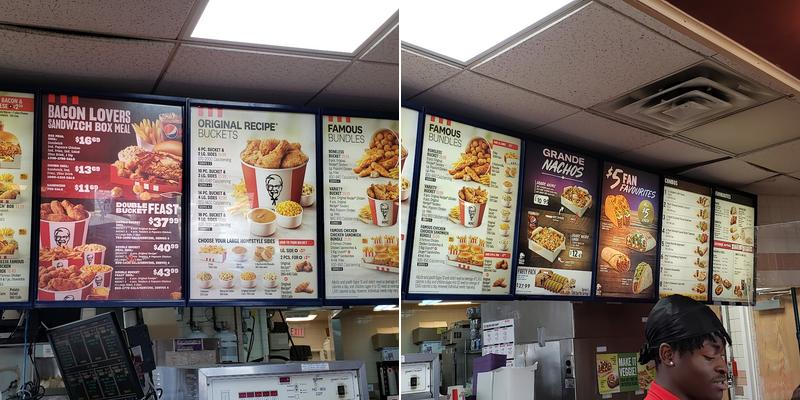 KFC Menu