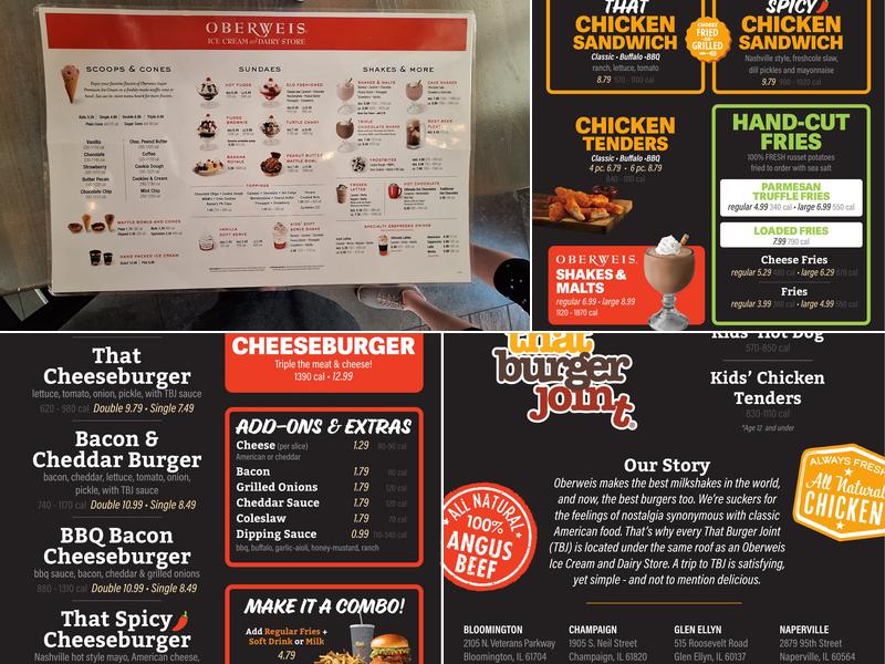 That Burger Joint Menu