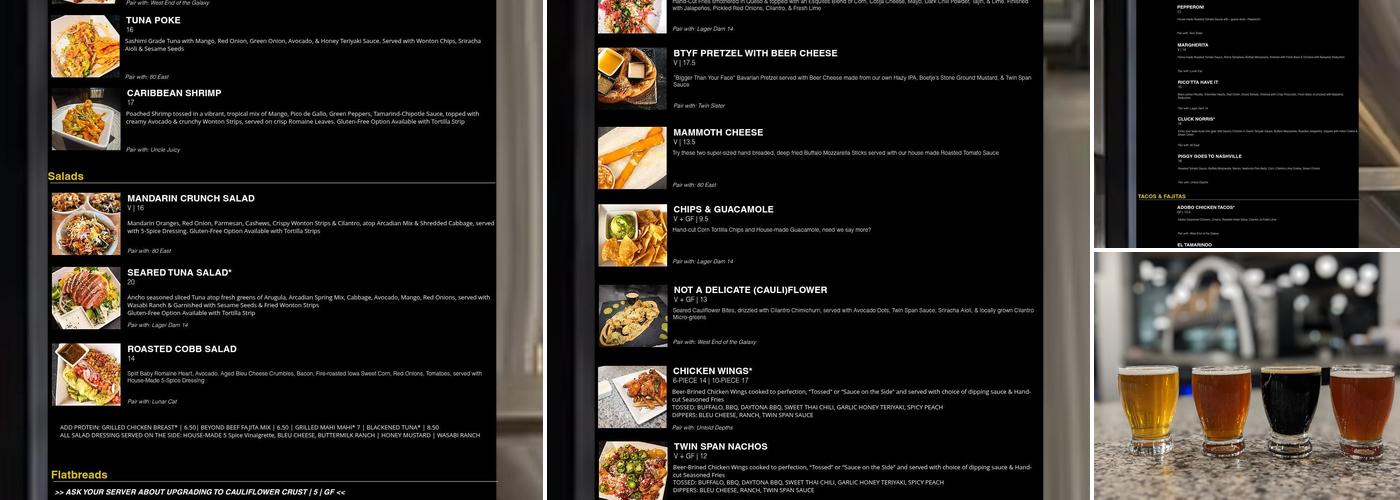 Twin Span Brewing Menu