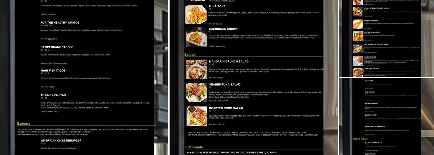 Twin Span Brewing Menu