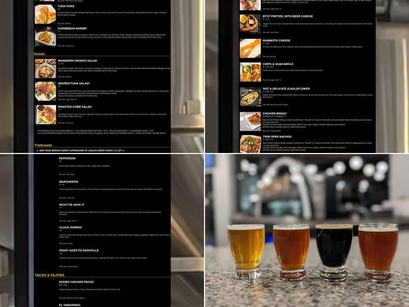 Twin Span Brewing Menu