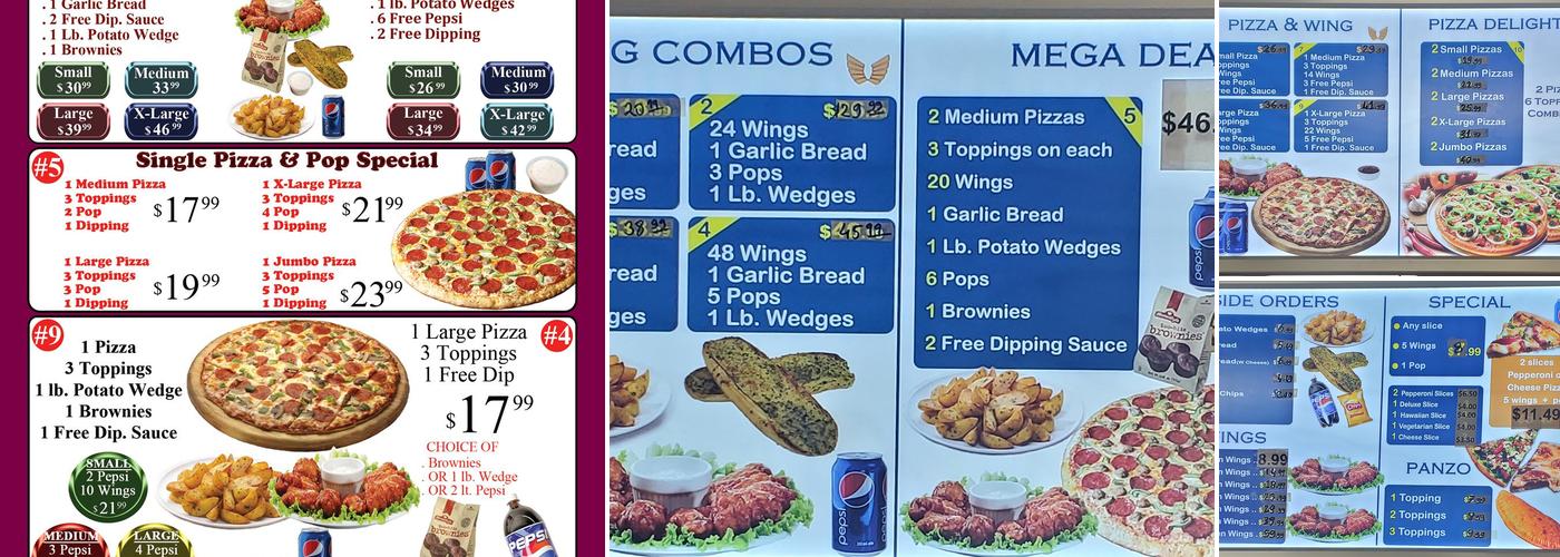 1 Plus 1 Pizza Inc Menu