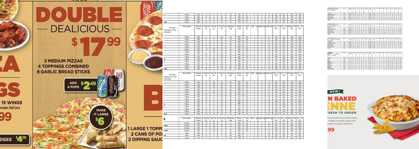 241 Pizza Menu