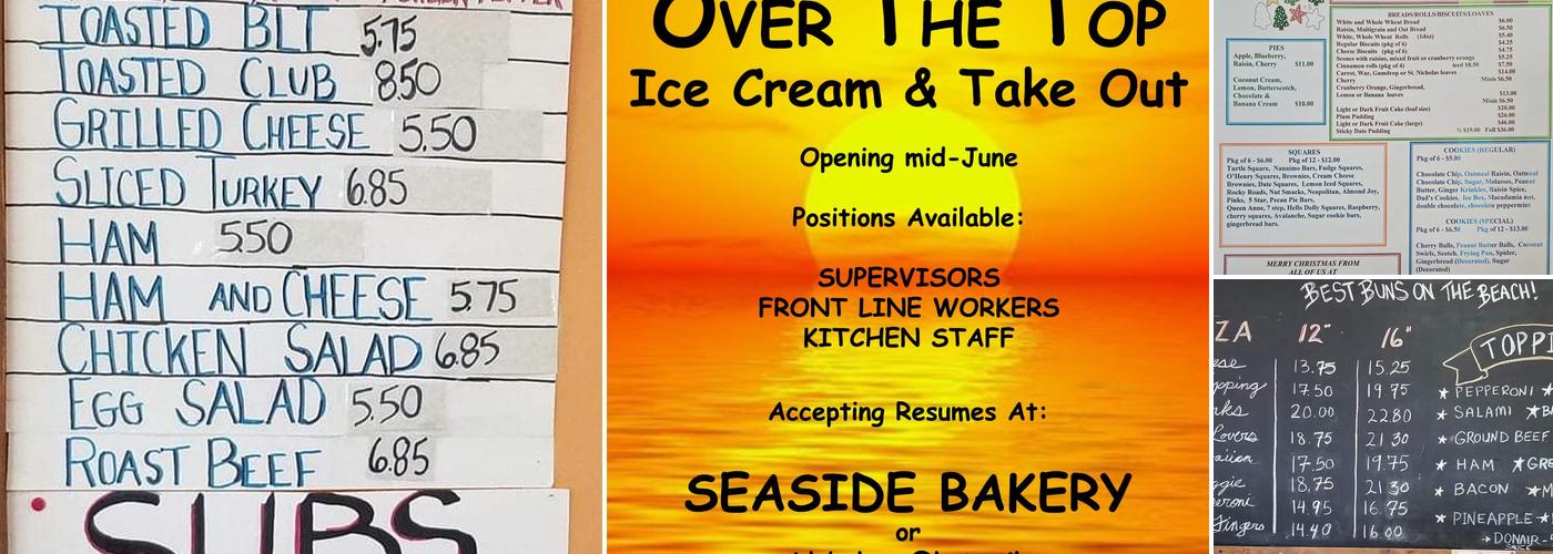 Seaside Bakery Menu
