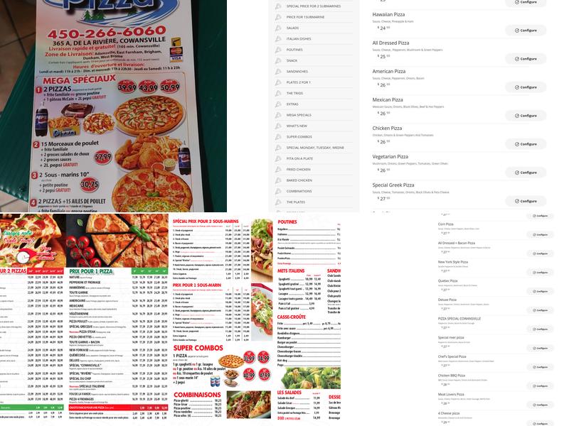 Rivière Pizza Menu