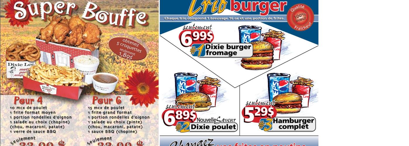 Dixie Lee Amqui Menu