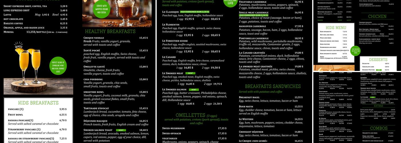 Chez Boub Menu